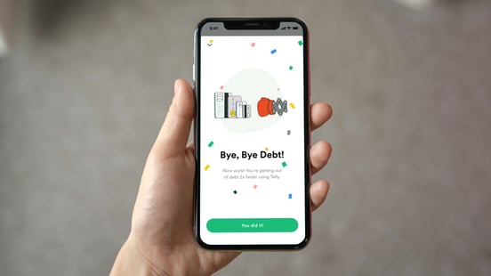 Photo of a mobile device with Tally app