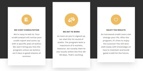 Screenshot of White Jacobs & Associates process Screenshot of White Jacobs & Associates process