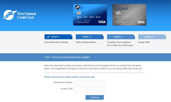 Screenshot of the First National Bank website. Screenshot of the First National Bank website.