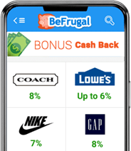 BeFrugal Mobile App Screenshot BeFrugal Mobile App Screenshot