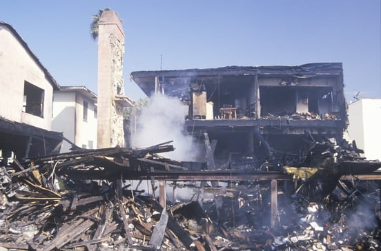 Image showing damaged building following Northridge earthquake Image showing damaged building following Northridge earthquake
