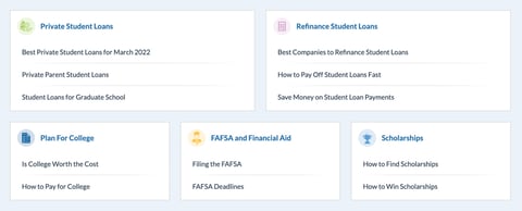 Screenshot from Edvisors website Screenshot from Edvisors website