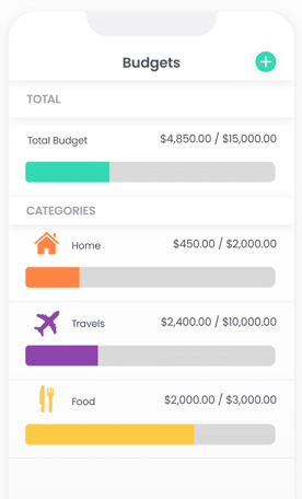 Image of Finerio App with spending categorized
