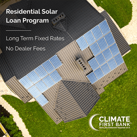Marketing image for Climate First Bank Solar Loan Program Marketing image for Climate First Bank Solar Loan Program