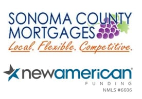 Sonoma County Mortgages and New American Funding logos