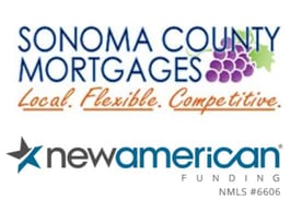 Sonoma County Mortgages and New American Funding logos Sonoma County Mortgages and New American Funding logos
