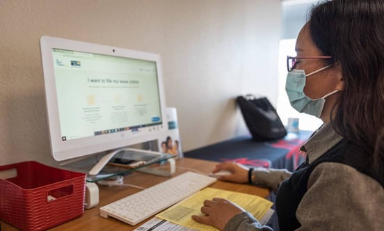 Photo of tax filer on MyFreeTaxes.org