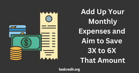 Monthly expenses and savings graphic