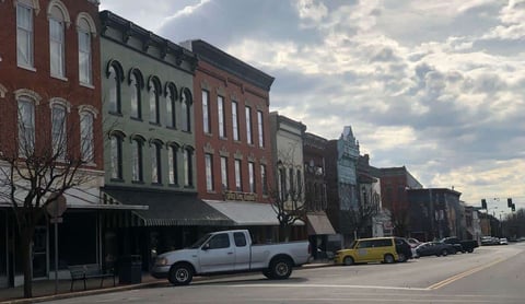 Photo of downtown Greensburg, Indiana