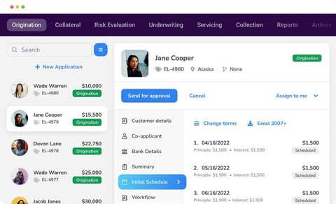 Screenshot of TurnKey Lender origination dashboard