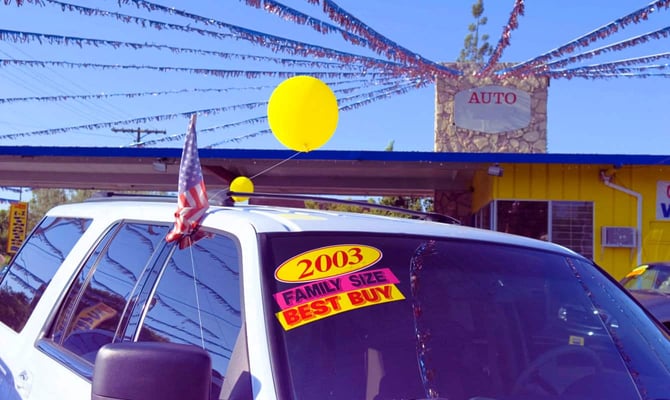 Car at a buy-here-pay-here lot Car at a buy-here-pay-here lot