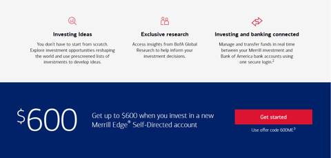 Screenshot of the Merrill Edge website