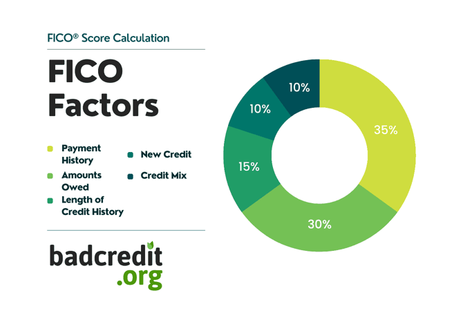 FICO Score factors graphic FICO Score factors graphic