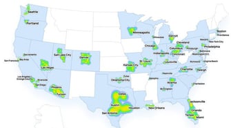 Map of Solo availability Map of Solo availability