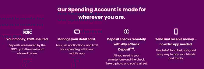 Screenshot from Ally banking website Screenshot from Ally banking website