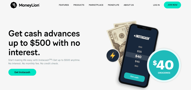 MoneyLion homepage MoneyLion homepage
