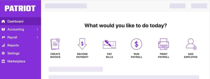 Patriot dashboard interface