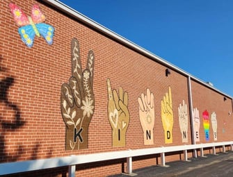 Kindness mural in Columbia