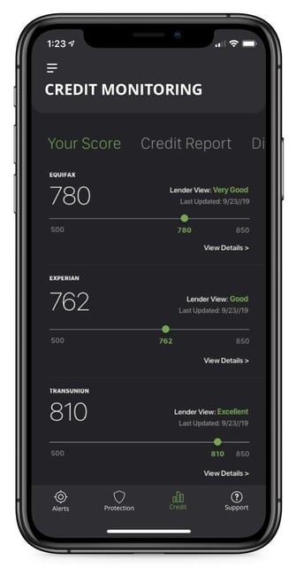 IdentityForce credit score monitoring