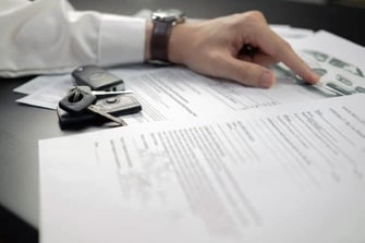 car documents and arm car documents and arm