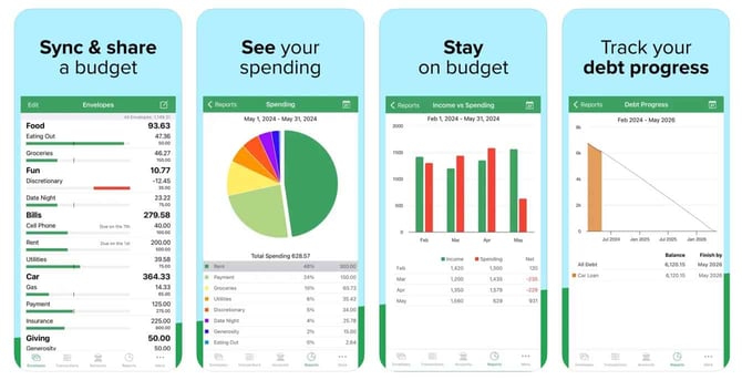 Goodbudget screenshots from app store Goodbudget screenshots from app store
