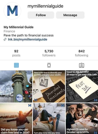 My Millennial Guide Instagram screenshot My Millennial Guide Instagram screenshot
