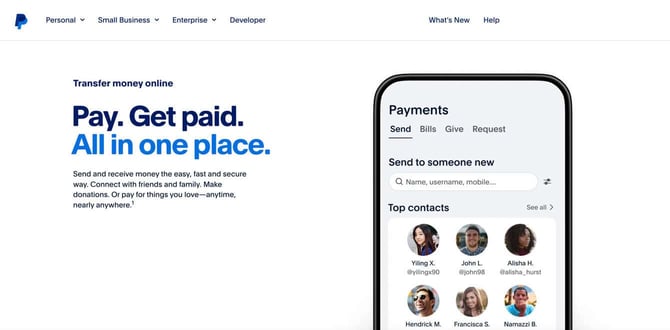 PayPal screenshot