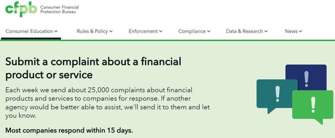 CFPB complaint screenshot