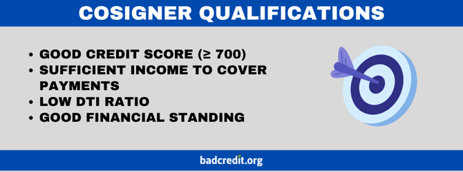 Cosigner qualifications Cosigner qualifications