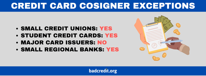 Credit card cosigner exceptions Credit card cosigner exceptions