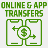Online app transfers graphic