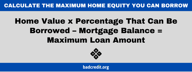 Calculate maximum home equity loan Calculate maximum home equity loan