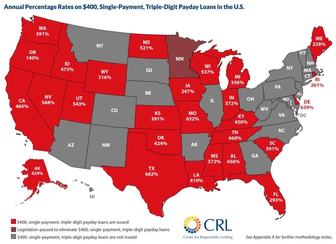 Center for Responsible Learning payday loan graphic