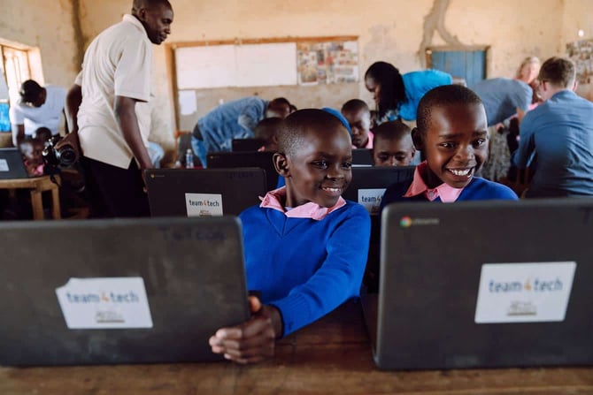 photo of students using laptops 
