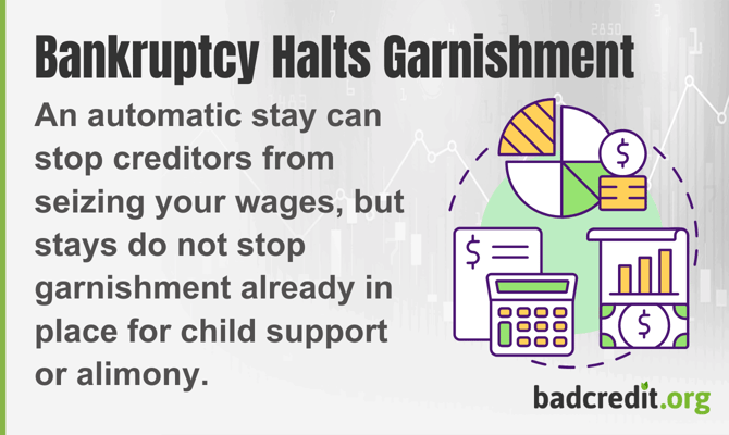 bankruptcy halts garnishment graphic bankruptcy halts garnishment graphic