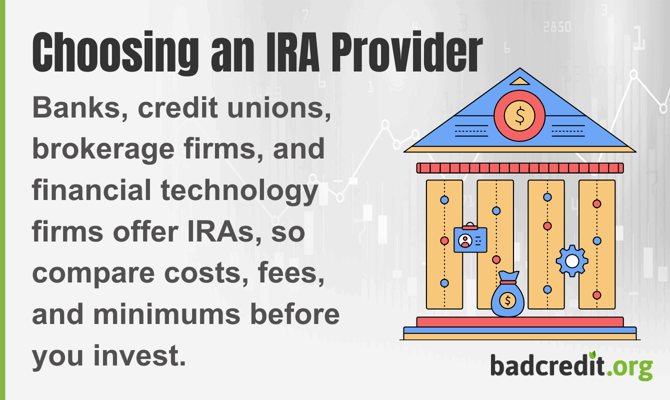 Choosing an IRA provider graphic