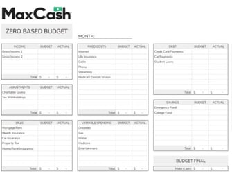 Max Cash budget screenshot Max Cash budget screenshot