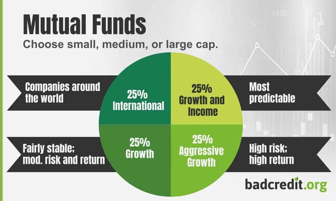 Pie chart showing mutual fund risk Pie chart showing mutual fund risk