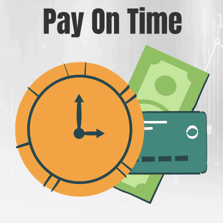 Pay on time graphic Pay on time graphic