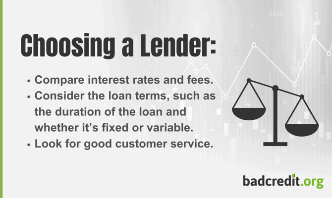 Tips for choosing a lender. Tips for choosing a lender.