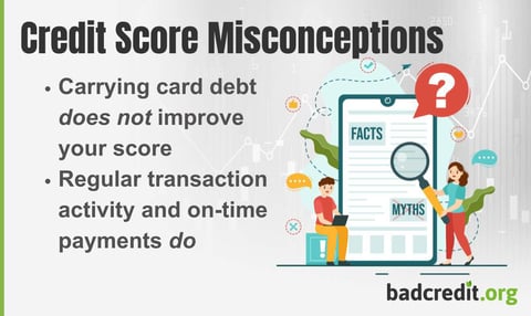 Credit score misconceptions Credit score misconceptions