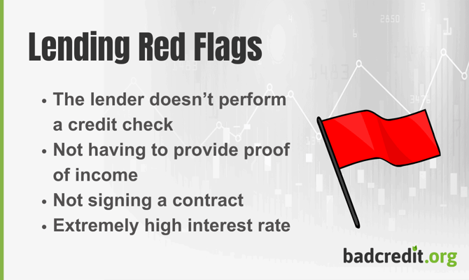 Lending red flags infographic