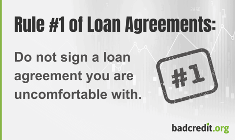 Rule #1 of Loan Agreements inforgraphic