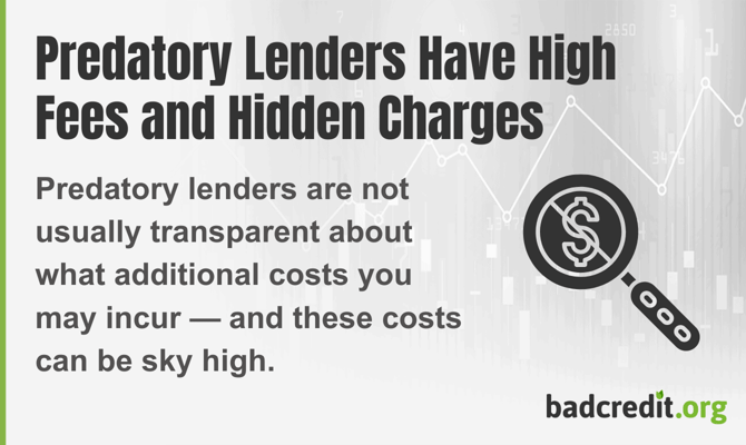 High fees and hidden charges infographic