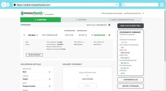 MoneyThumb interface MoneyThumb interface