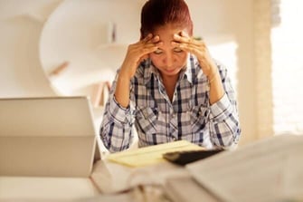 Photo of a Senior Anxious About Debt Photo of a Senior Anxious About Debt
