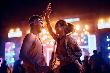Photo of a Couple at a Concert Photo of a Couple at a Concert