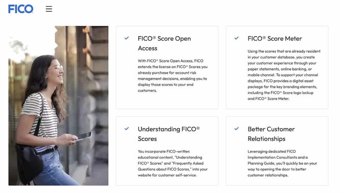 Screenshot from FICO Open Access website Screenshot from FICO Open Access website