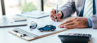 a man signing an insurance agreement graphic a man signing an insurance agreement graphic