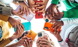 generation z with phones graphic generation z with phones graphic